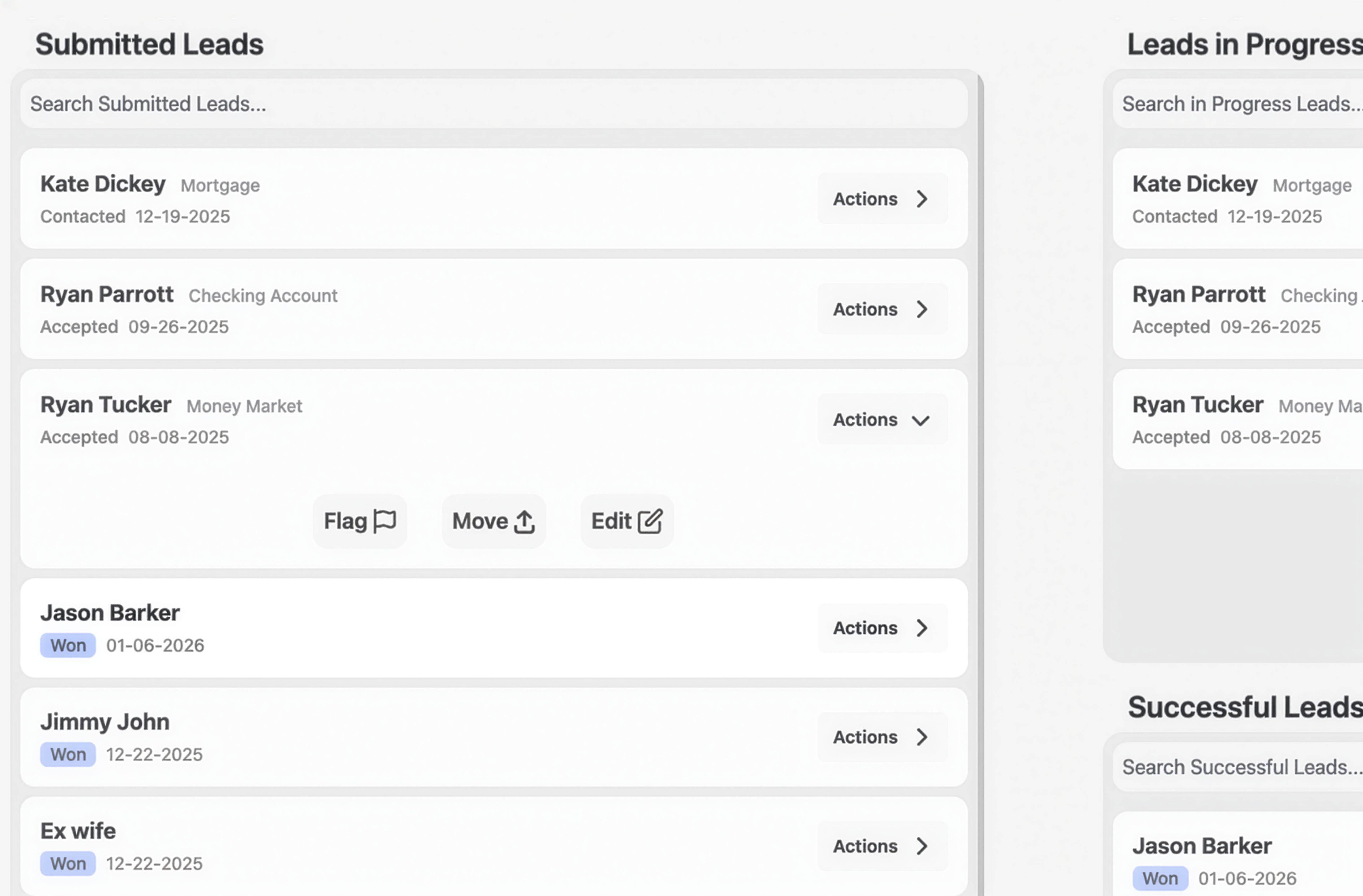 Image of a lead card
